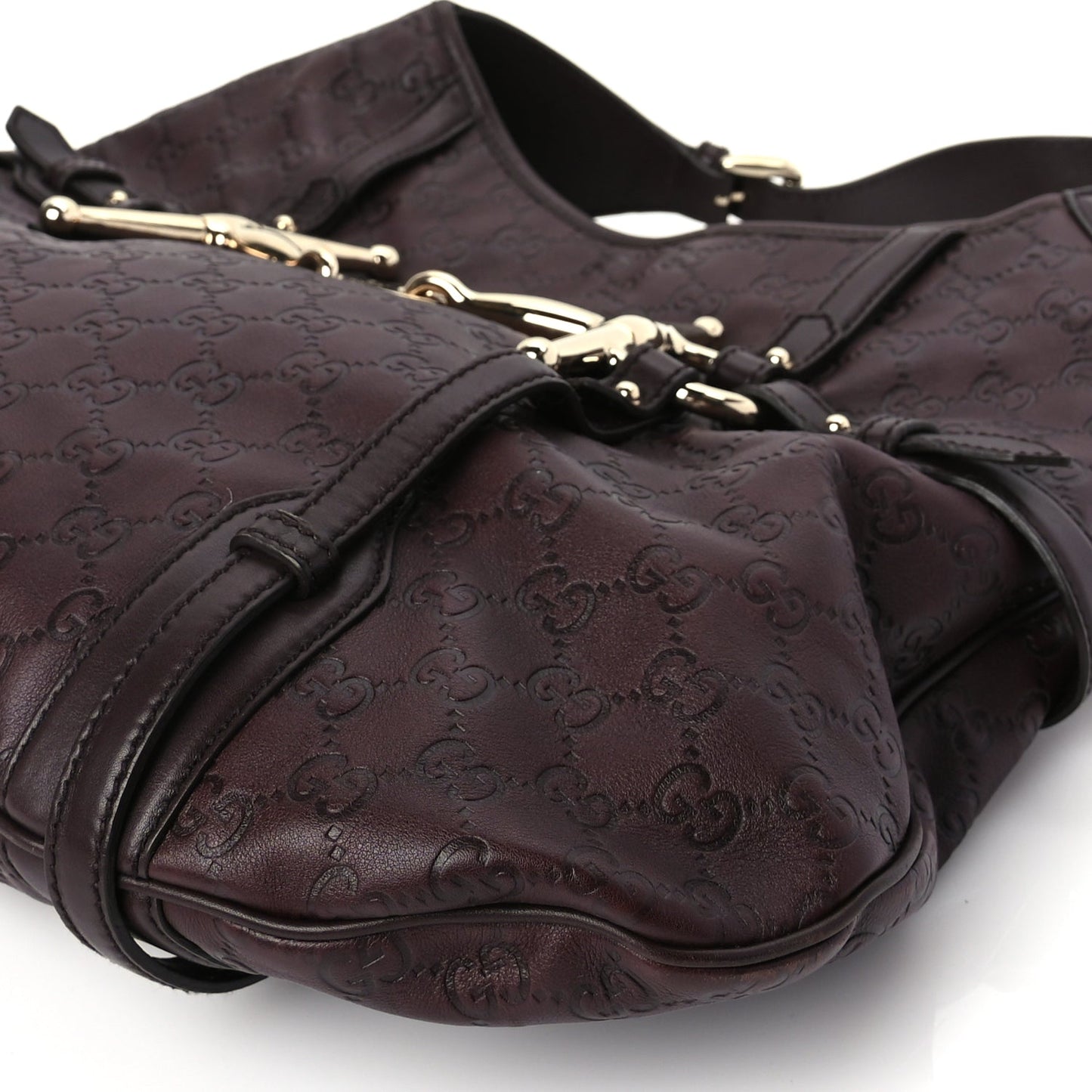 Gucci Guccissima 85th Anniversary Horsebit Hobo Burgundy