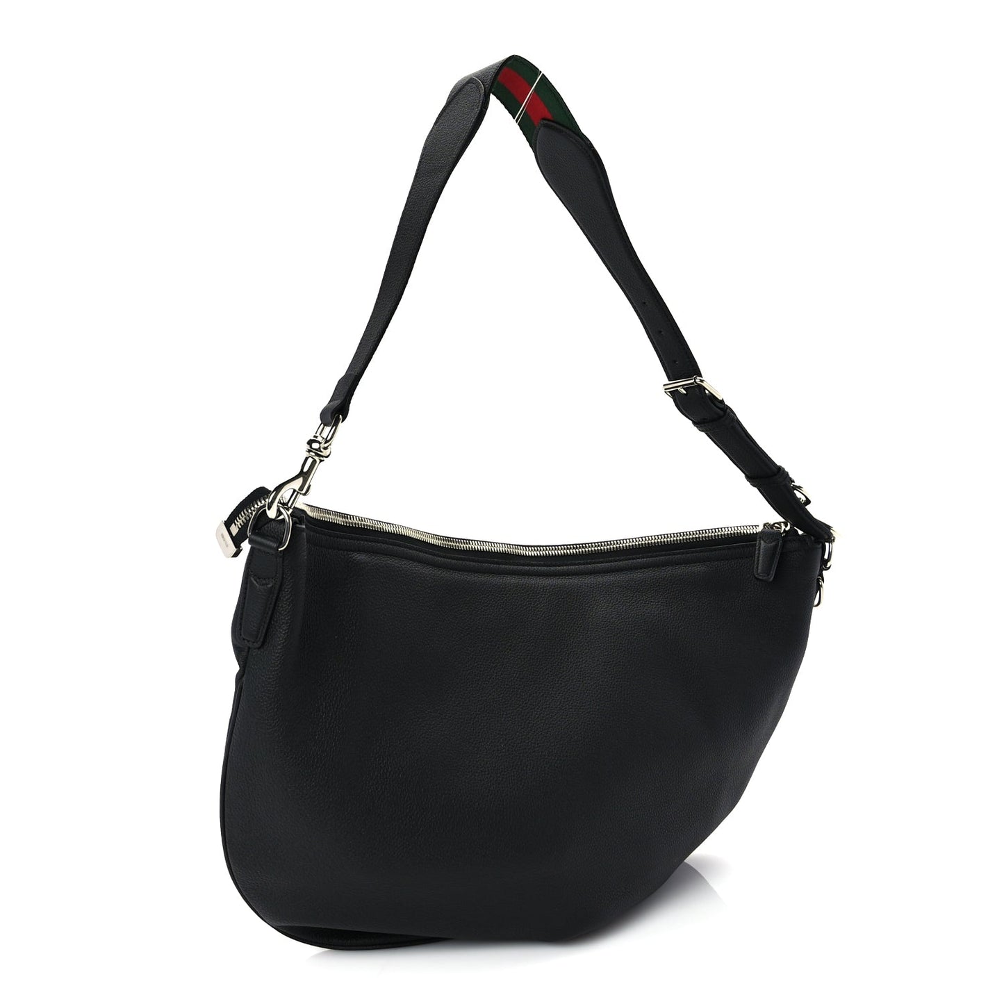 Gucci Grained Calfskin Large B Shoulder Bag Black