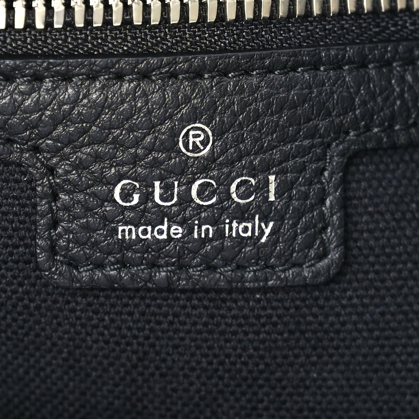 Gucci Grained Calfskin Large B Shoulder Bag Black