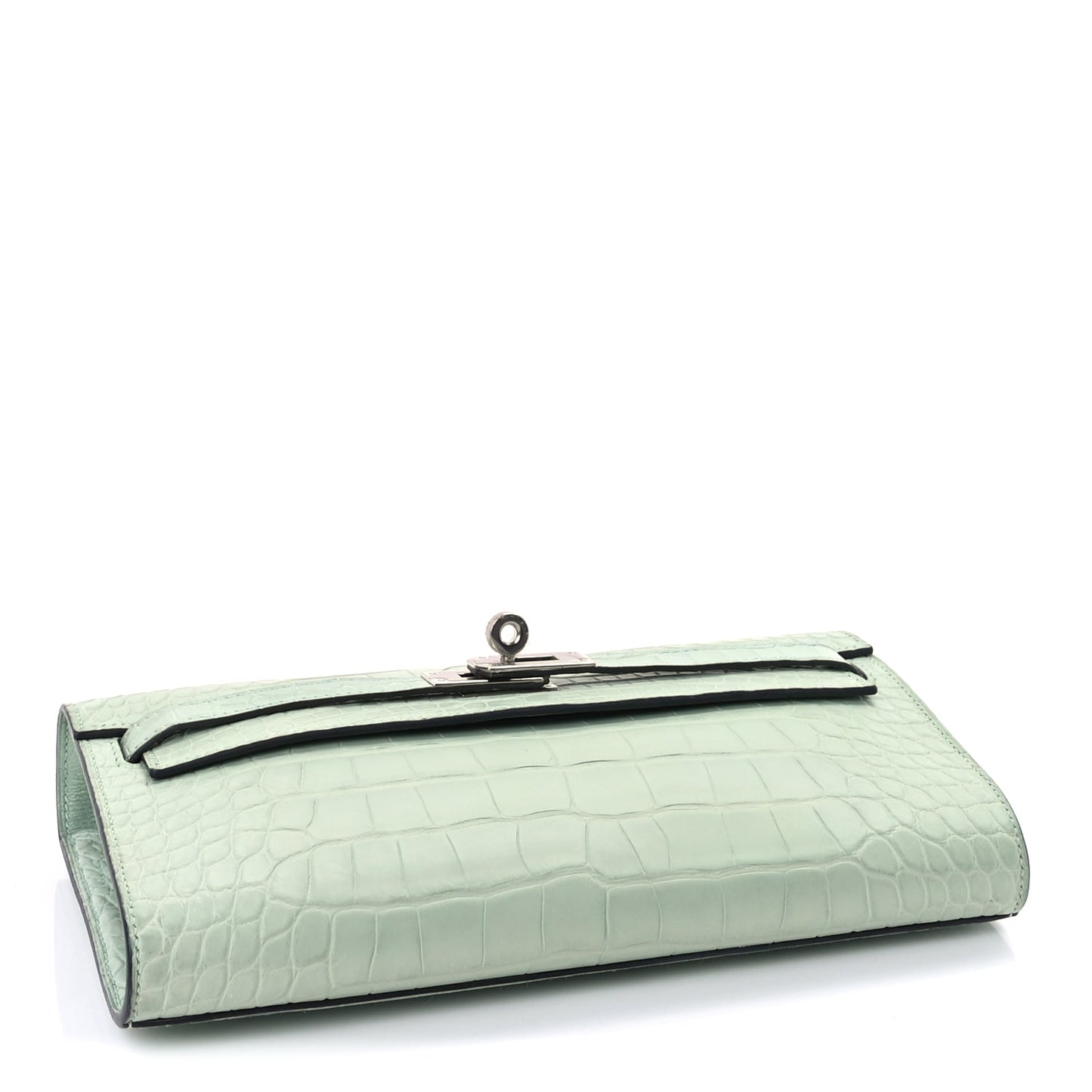 Hermes Matte Alligator Kelly Wallet To Go Vert D Eau