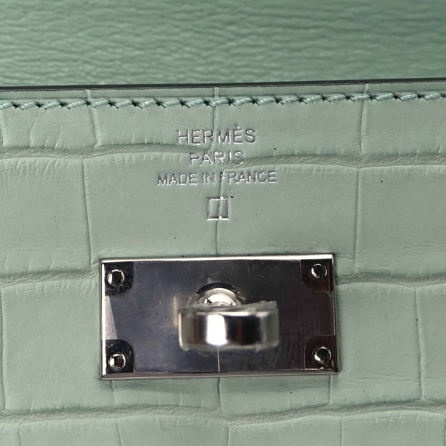 Hermes Matte Alligator Kelly Wallet To Go Vert D Eau