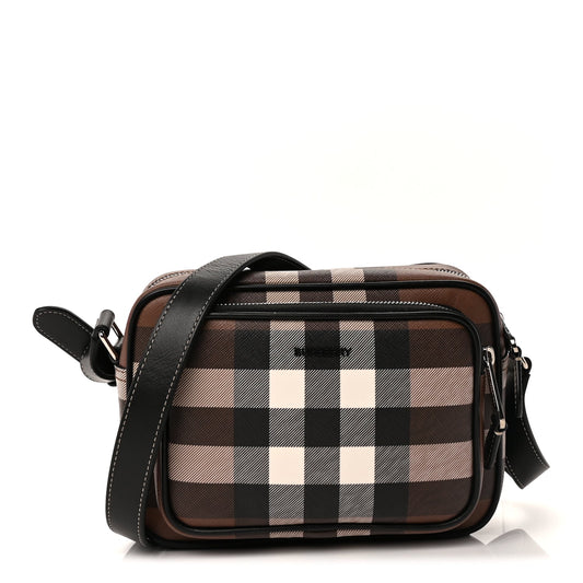 Burberry Canvas Check Paddy Messenger  Birch Brown