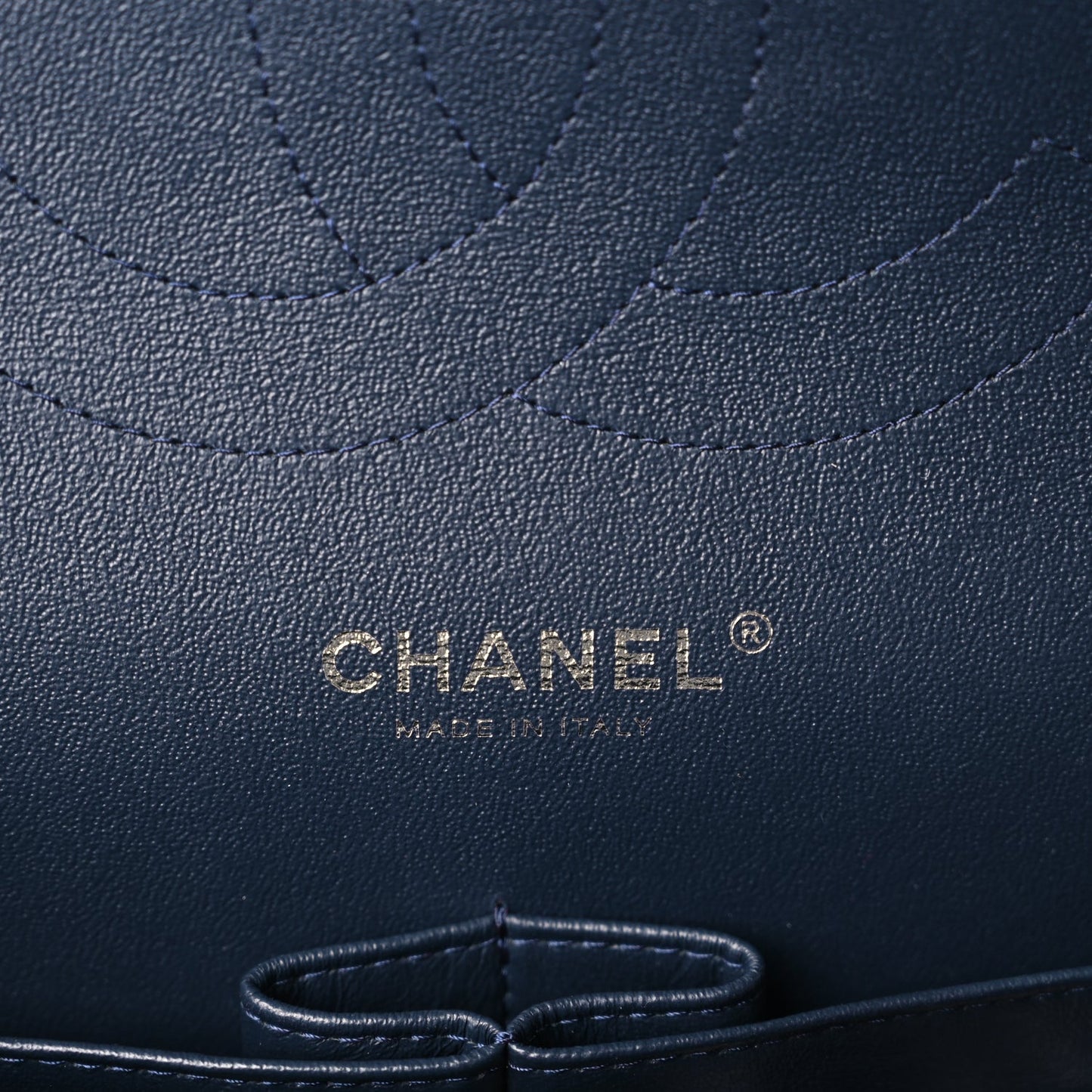 Chanel Patent Quilted Jumbo Double Flap Navy