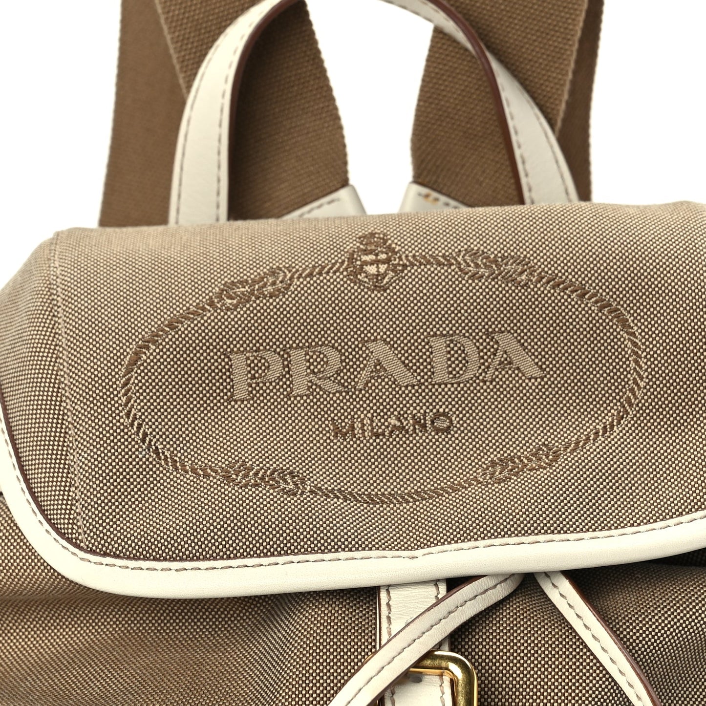 Prada Jacquard Logo Rucksack Backpack  Talco