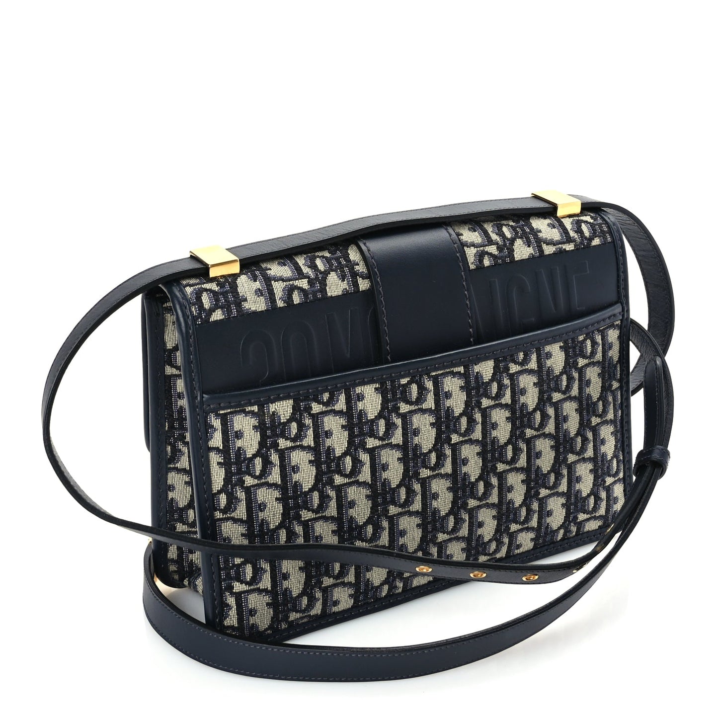 Christian Dior Oblique 30 Montaigne Flap Bag Blue