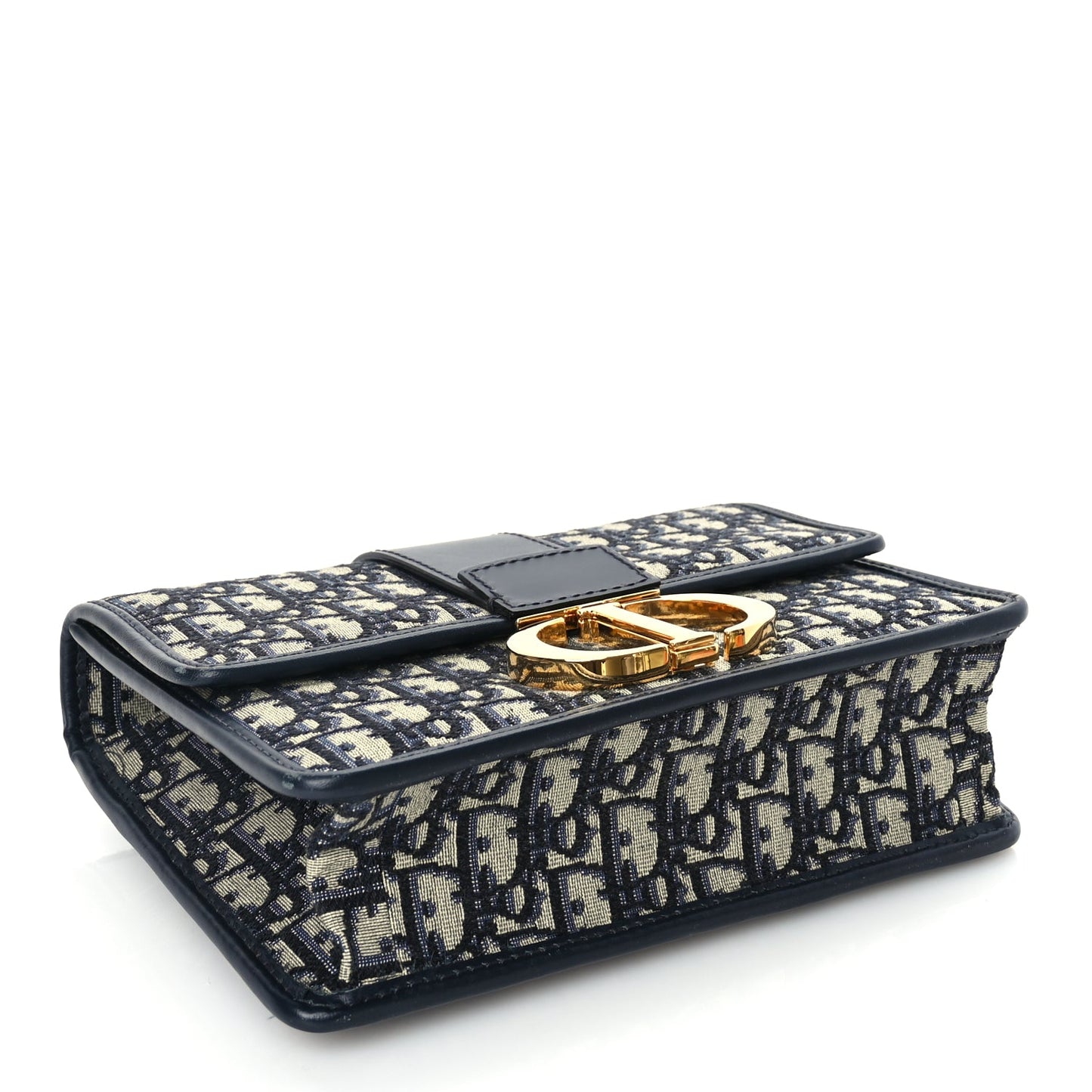 Christian Dior Oblique 30 Montaigne Flap Bag Blue