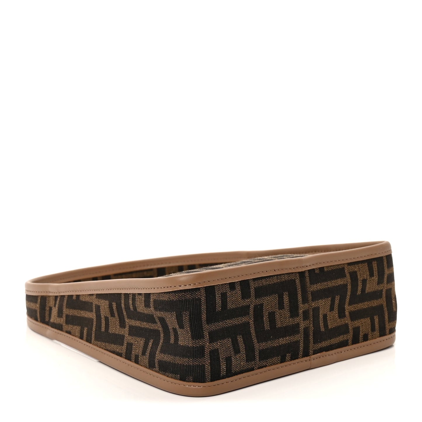 Fendi Fabric Jacquard Vitello Grace FF 1974 Mini Fendessence Shoulder Bag Tobacco Moro Ebano