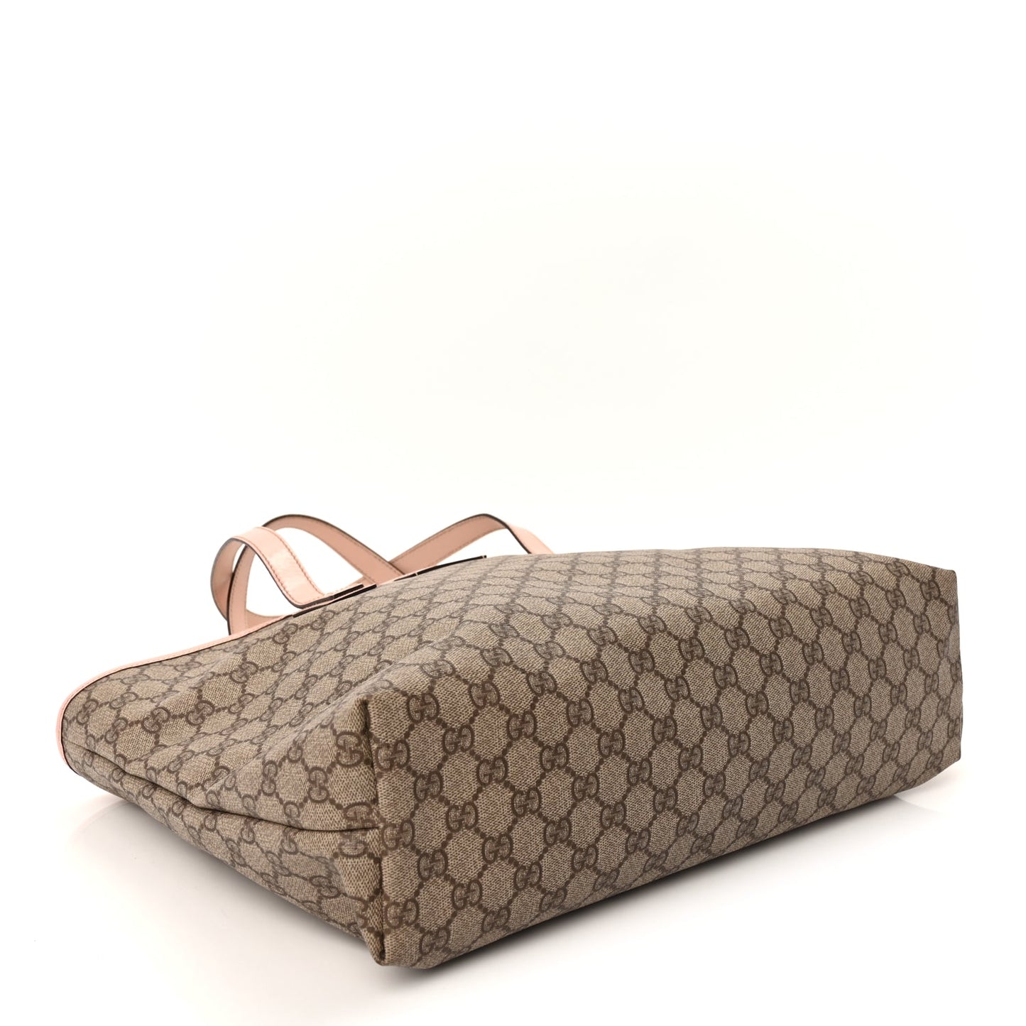 Gucci GG Supreme Monogram Medium Zippered Shopping Tote Pink