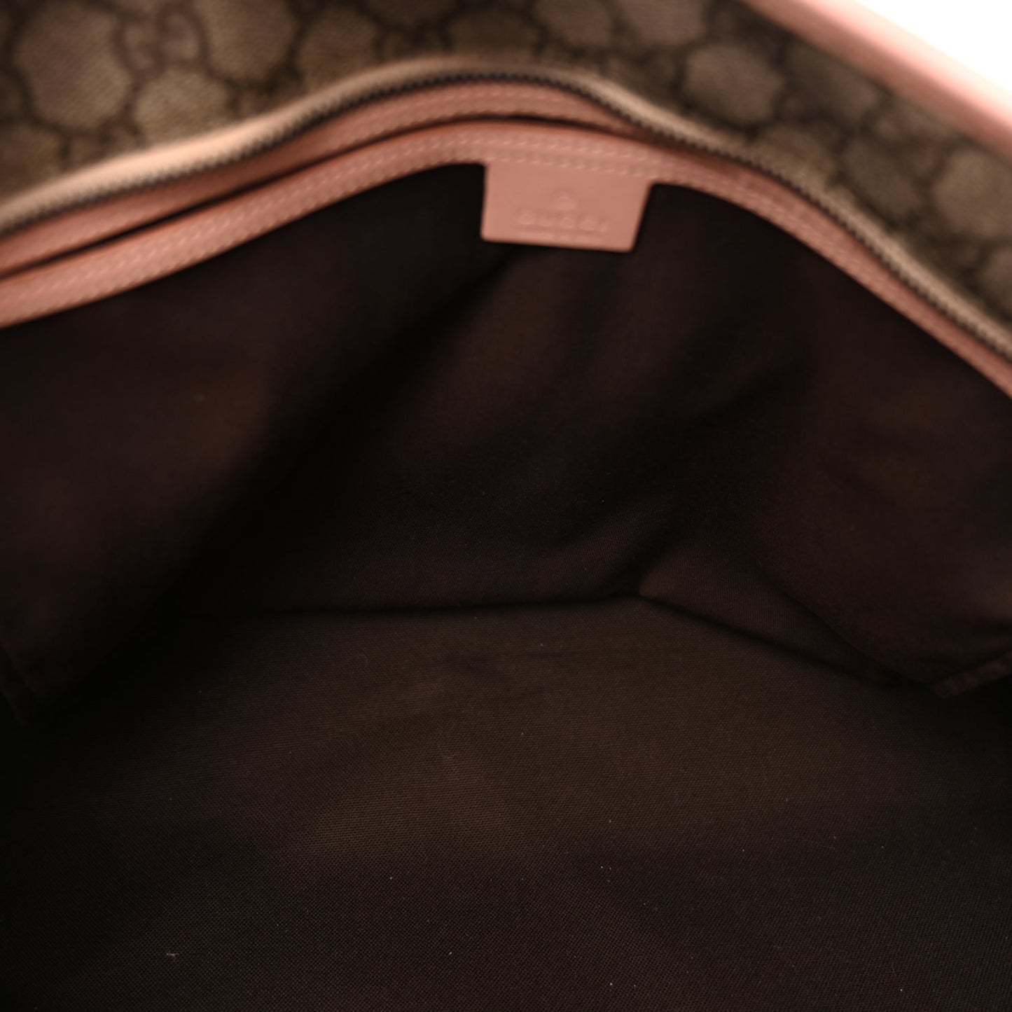Gucci GG Supreme Monogram Medium Zippered Shopping Tote Pink