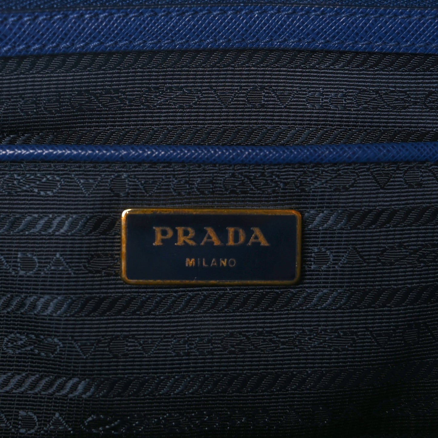 Prada Saffiano Lux Extra Large Galleria Double Zip Tote Bluette
