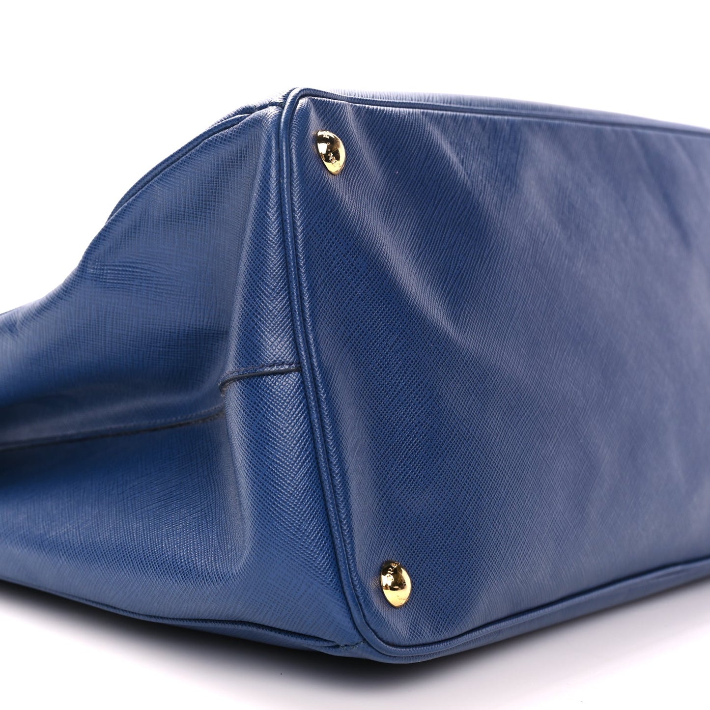 Prada Saffiano Lux Extra Large Galleria Double Zip Tote Bluette