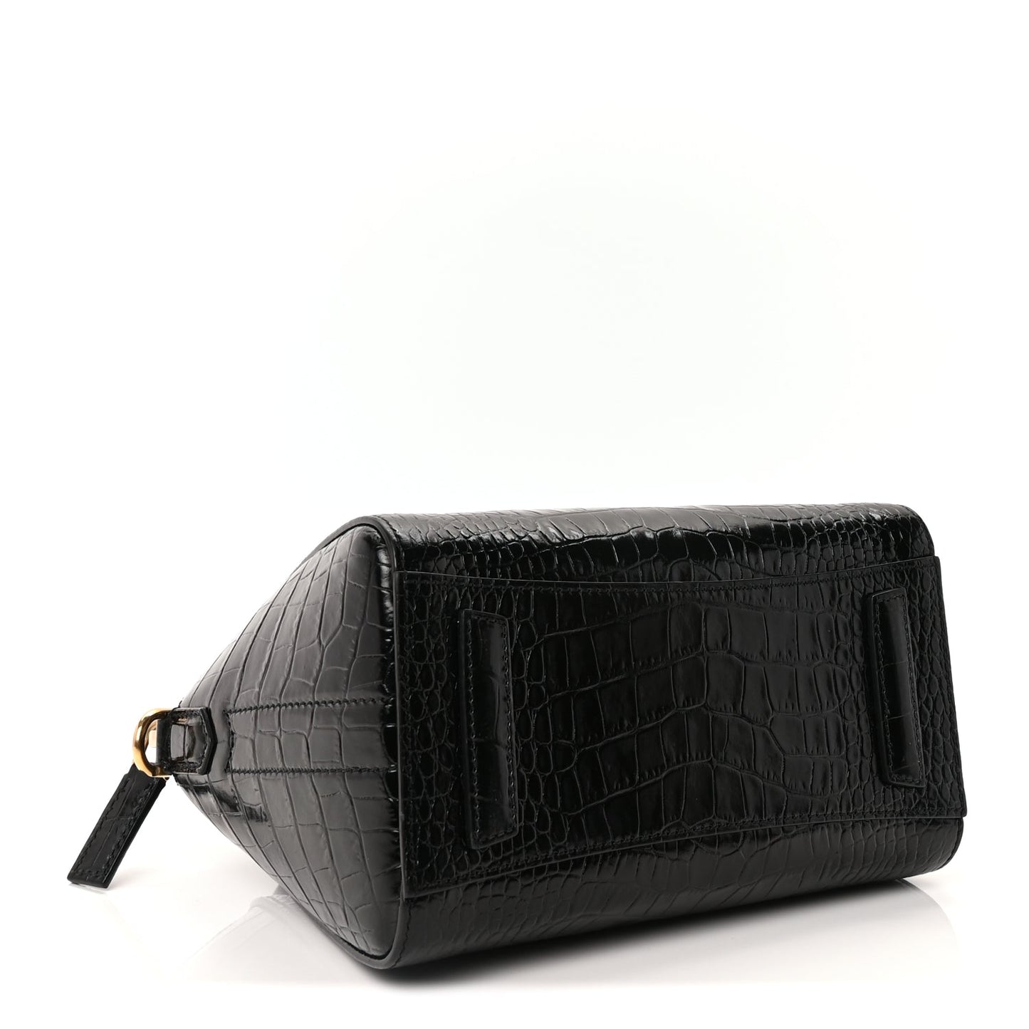 Givenchy Calfskin Crocodile Embossed Mini Antigona Black