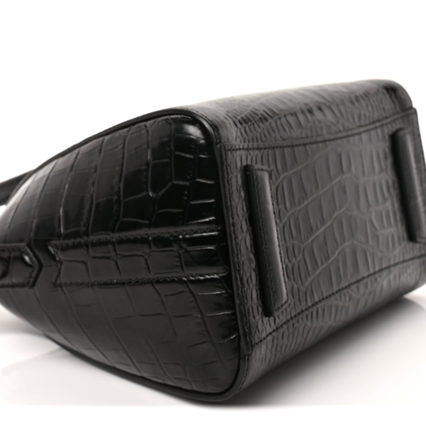 Givenchy Calfskin Crocodile Embossed Mini Antigona Black