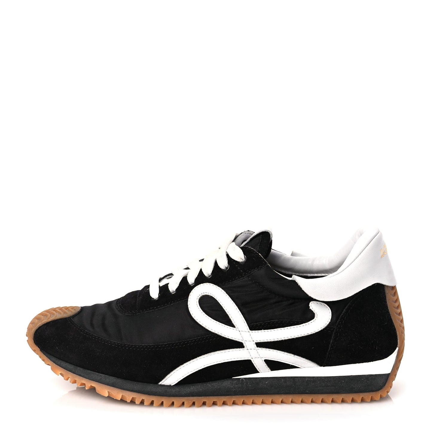 Loewe Nylon Suede Flow Runners Sneakers 40 Black