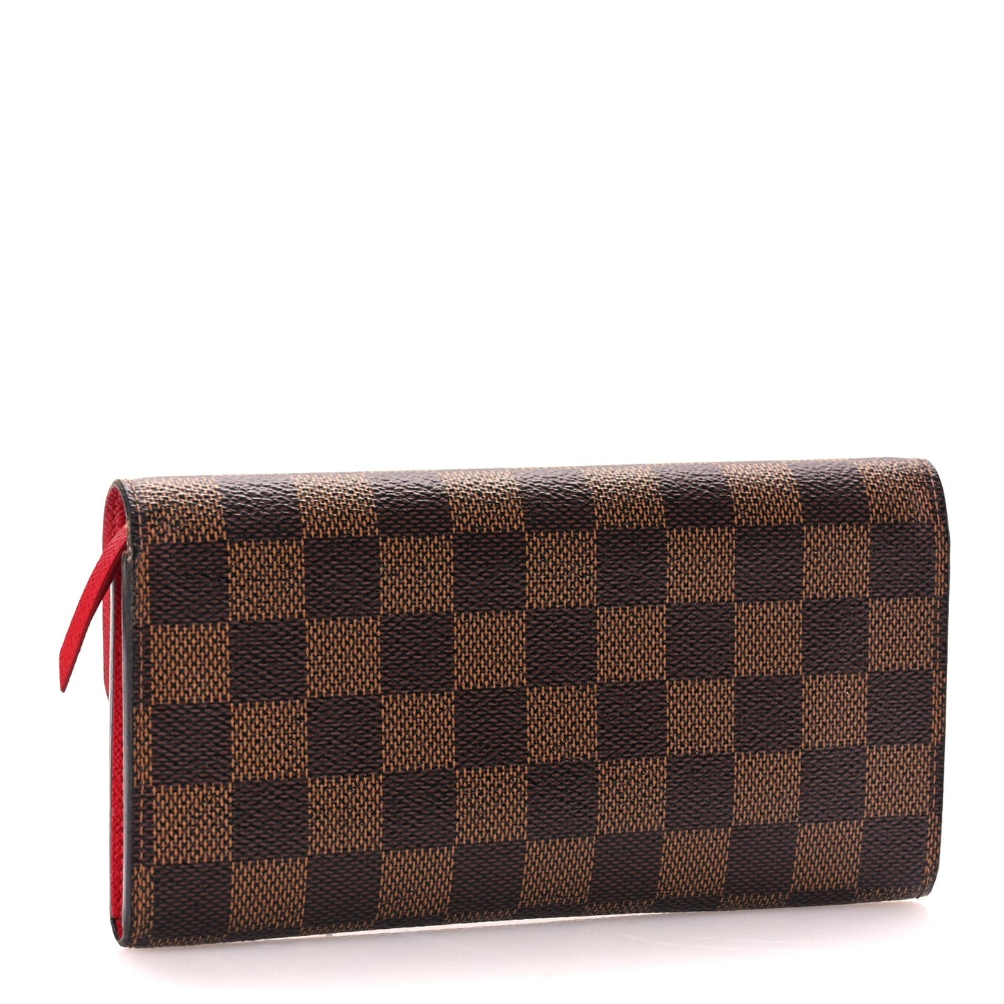 Louis Vuitton Damier Ebene Emilie Wallet Red