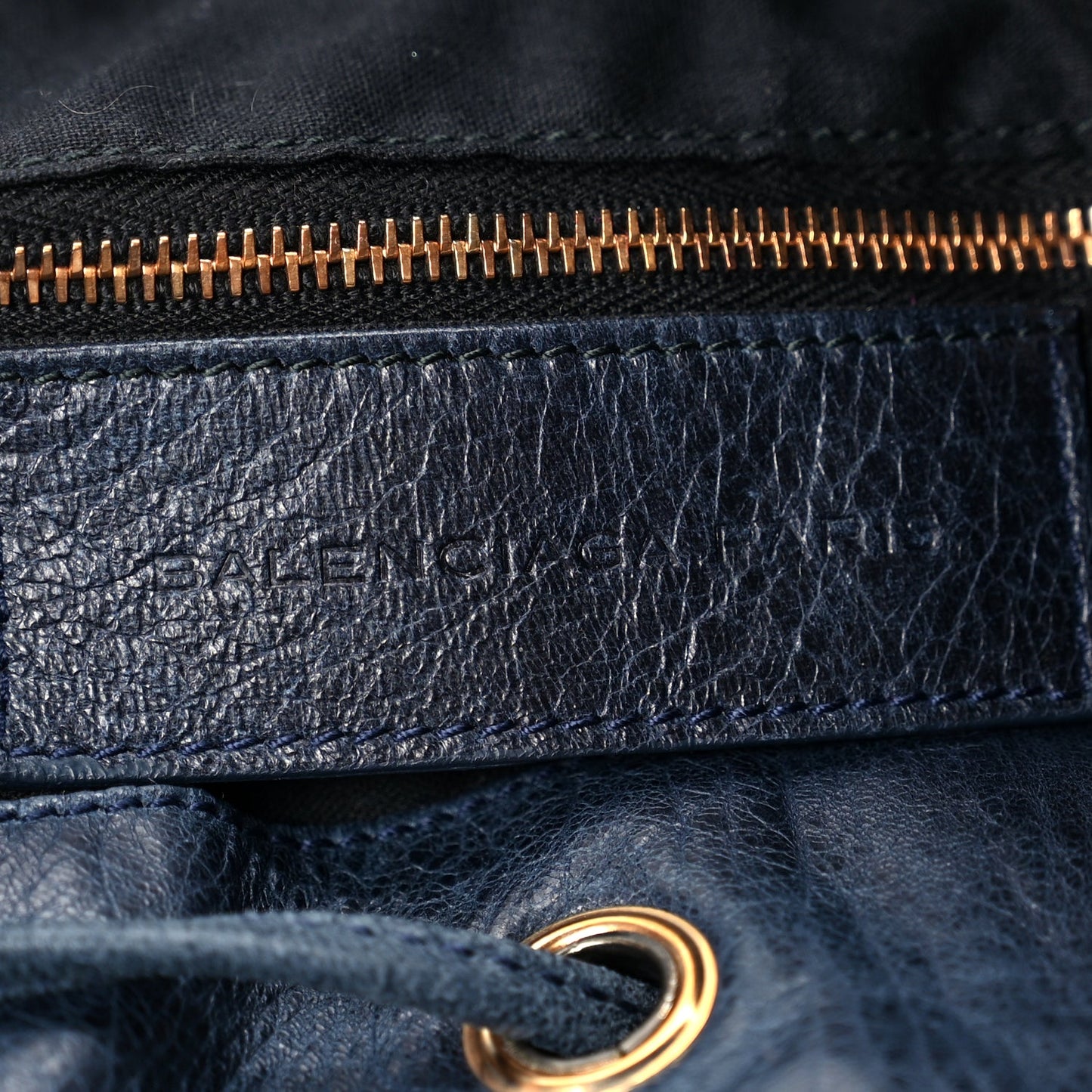 Balenciaga Agneau Giant 21 Rose Gold Hardware Pompon Marine