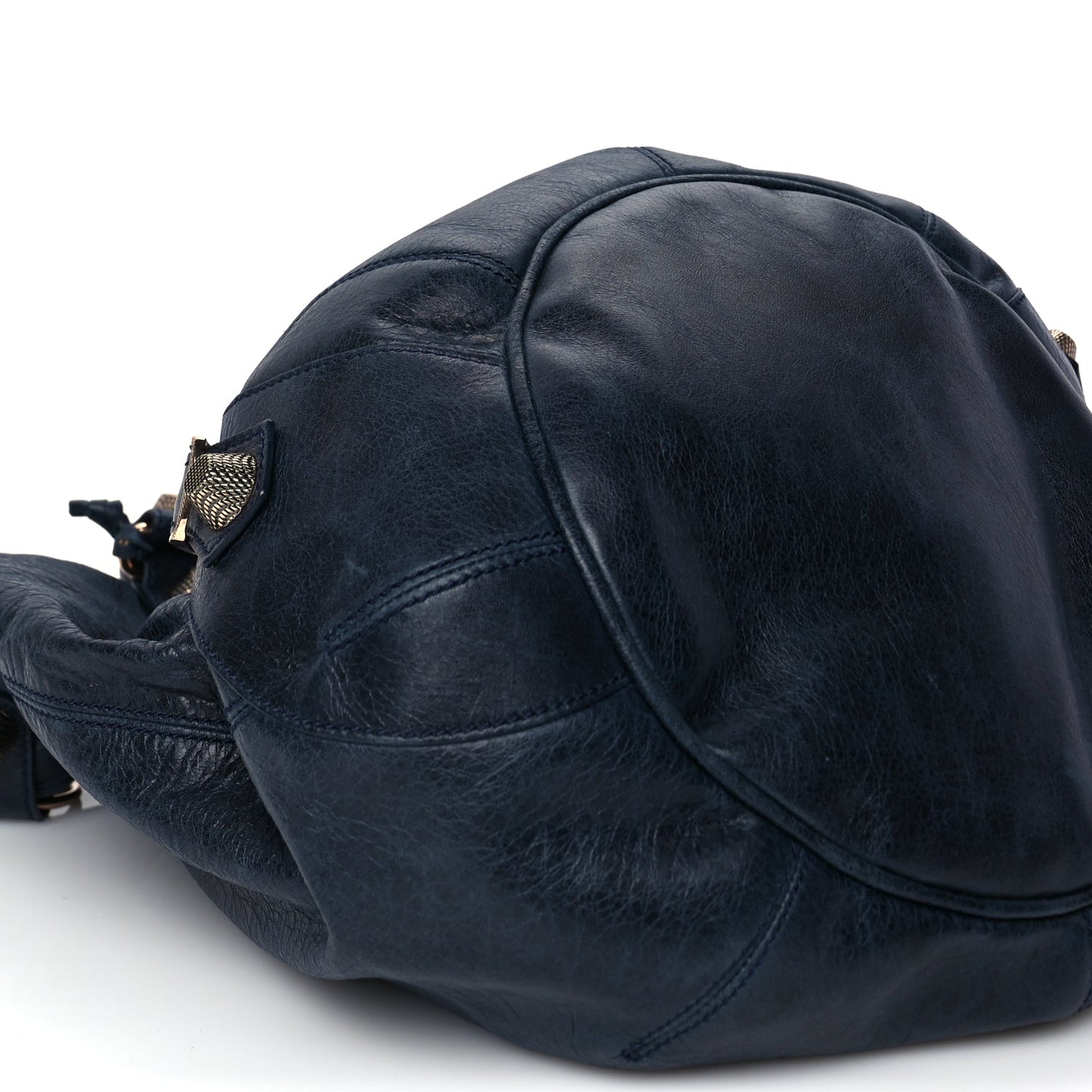 Balenciaga Agneau Giant 21 Rose Gold Hardware Pompon Marine