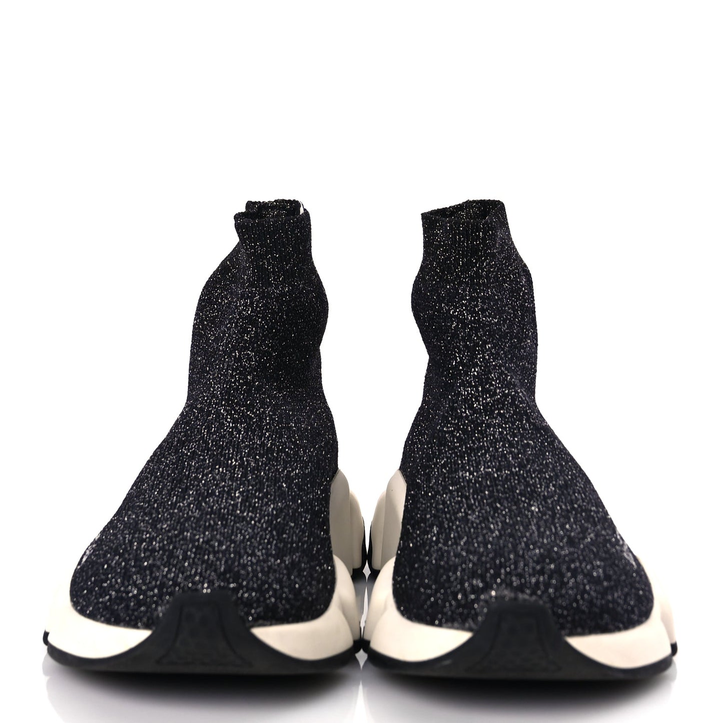 Balenciaga Knit Metal Womens Speed Sneakers 35 Black