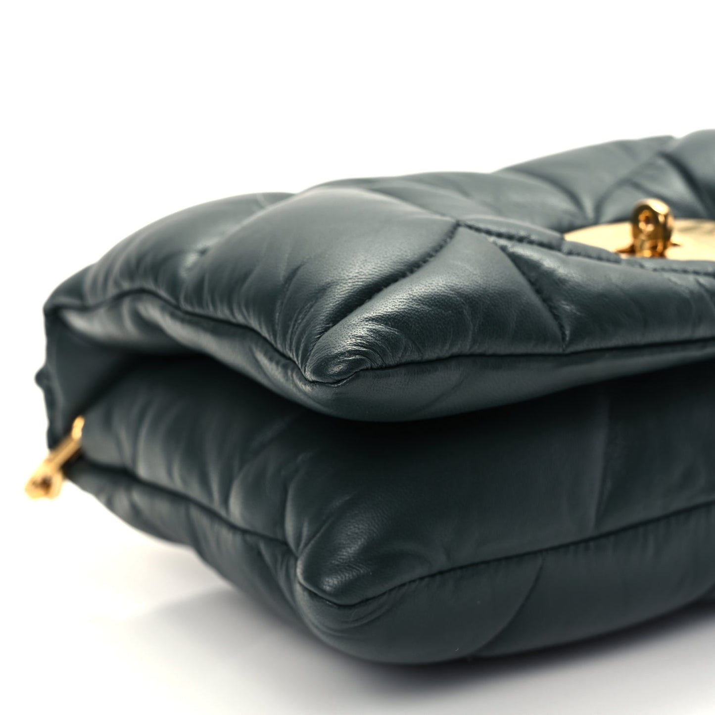 Mulberry Nappa Pillow Quilted Little Softie Bag Mulberry Green