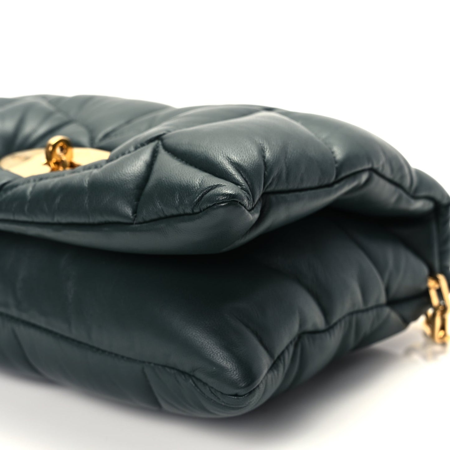 Mulberry Nappa Pillow Quilted Little Softie Bag Mulberry Green