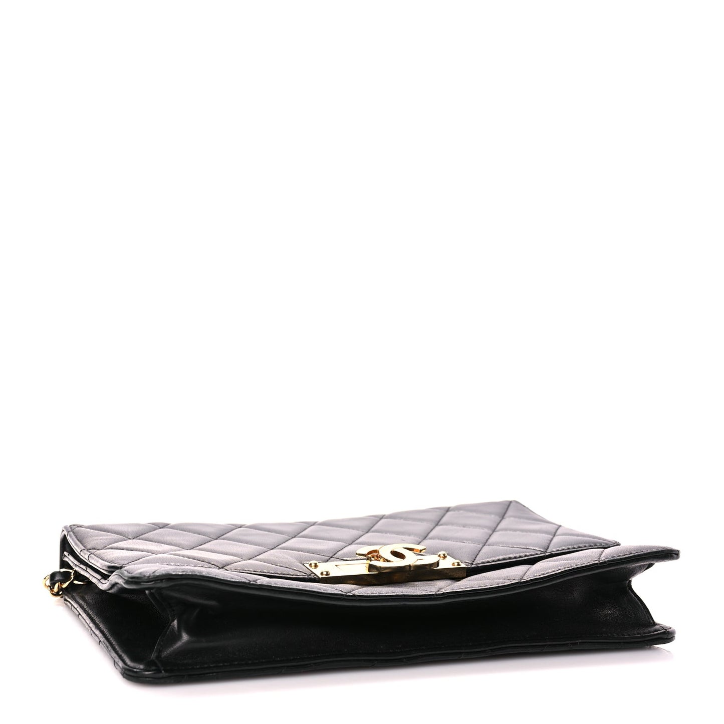 Chanel Lambskin Quilted Large Golden Class Flap Black