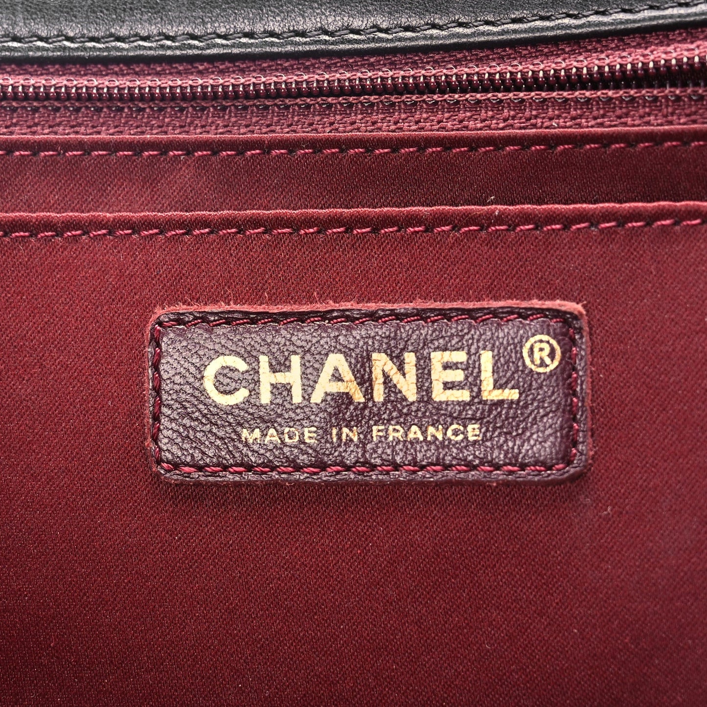 Chanel Lambskin Quilted Large Golden Class Flap Black