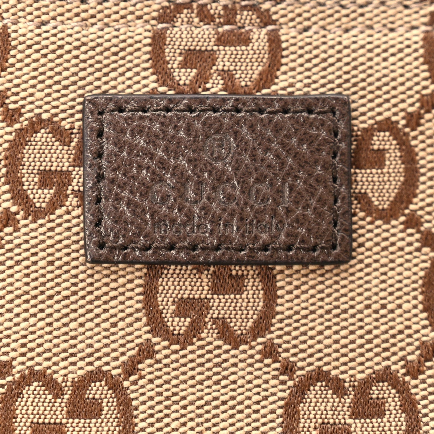 Gucci GG Supreme Monogram Web Large Giglio Tote Beige Dark Brown