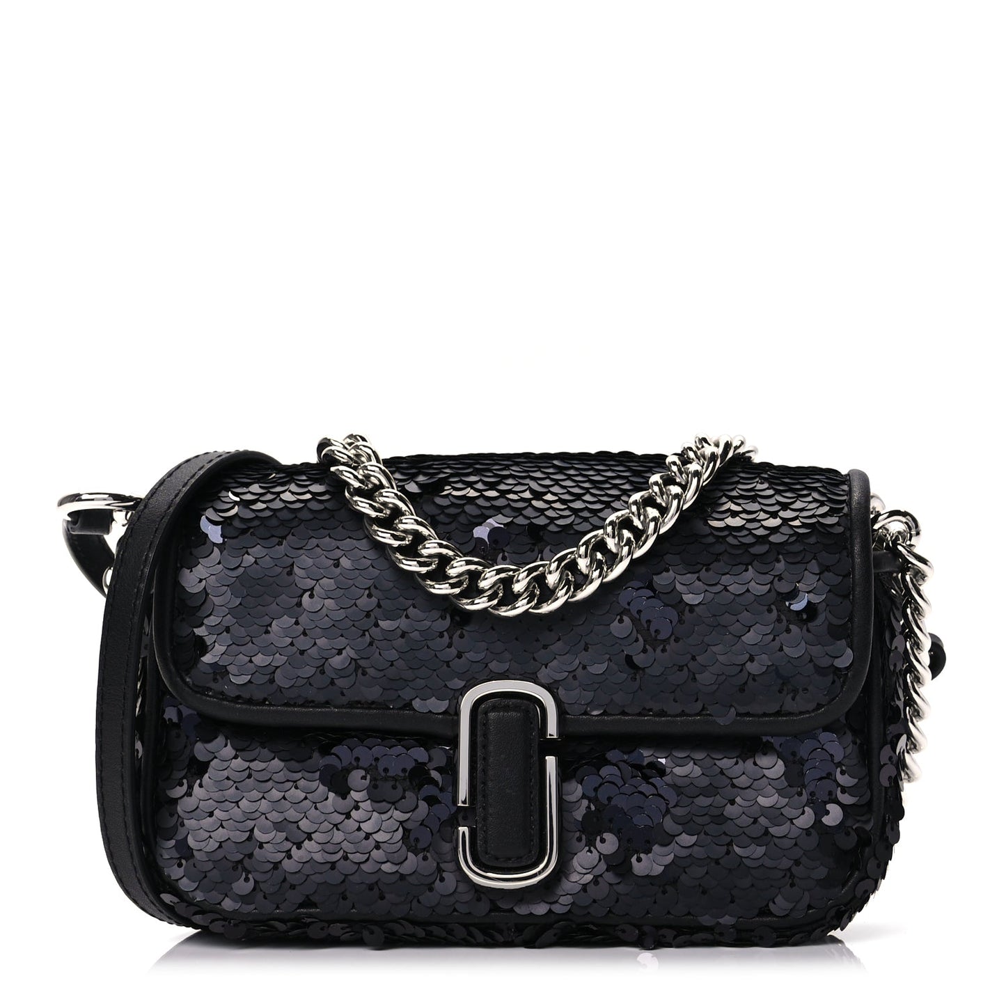 Marc Jacobs Sequin J Marc Mini Shoulder Bag Black