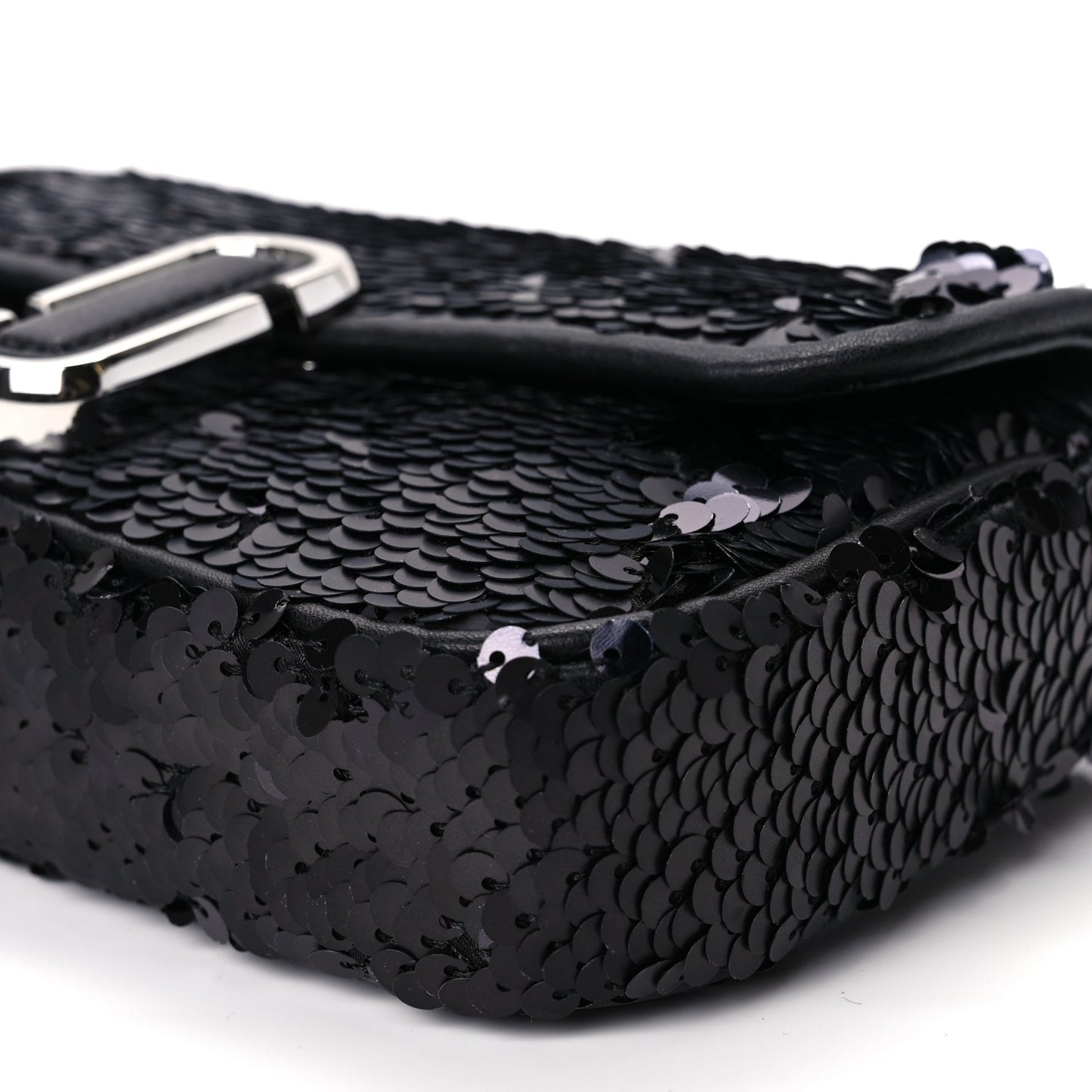 Marc Jacobs Sequin J Marc Mini Shoulder Bag Black