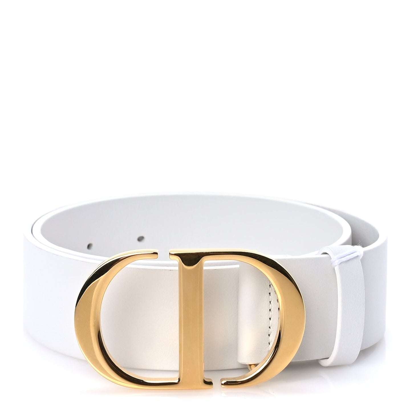 Christian Dior Calfskin 30 Montaigne 70 28 Belt White