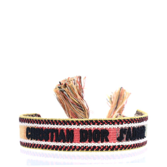Christian Dior Woven Cotton J'Adior Friendship Studded Bracelet Set Multicolor