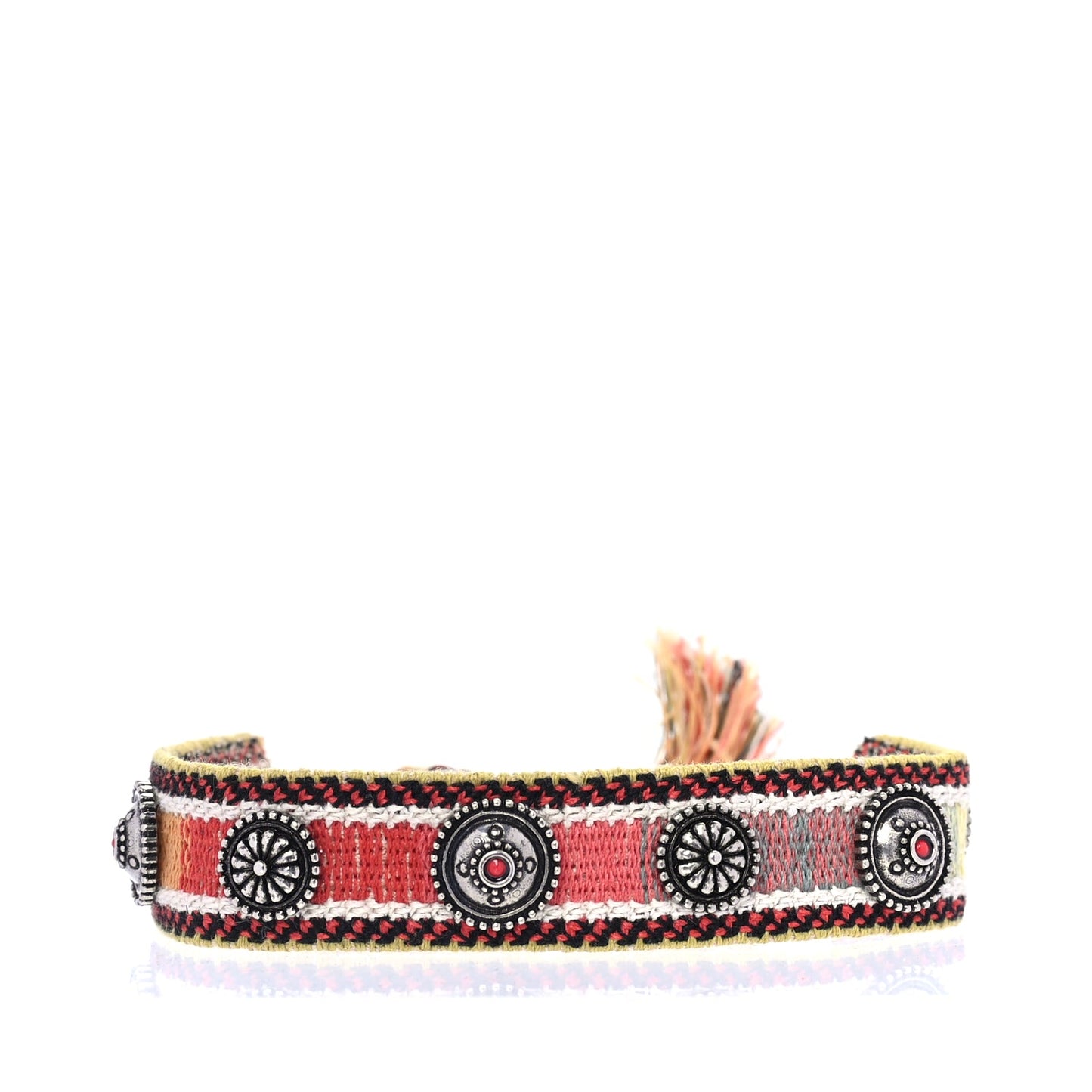 Christian Dior Woven Cotton J'Adior Friendship Studded Bracelet Set Multicolor
