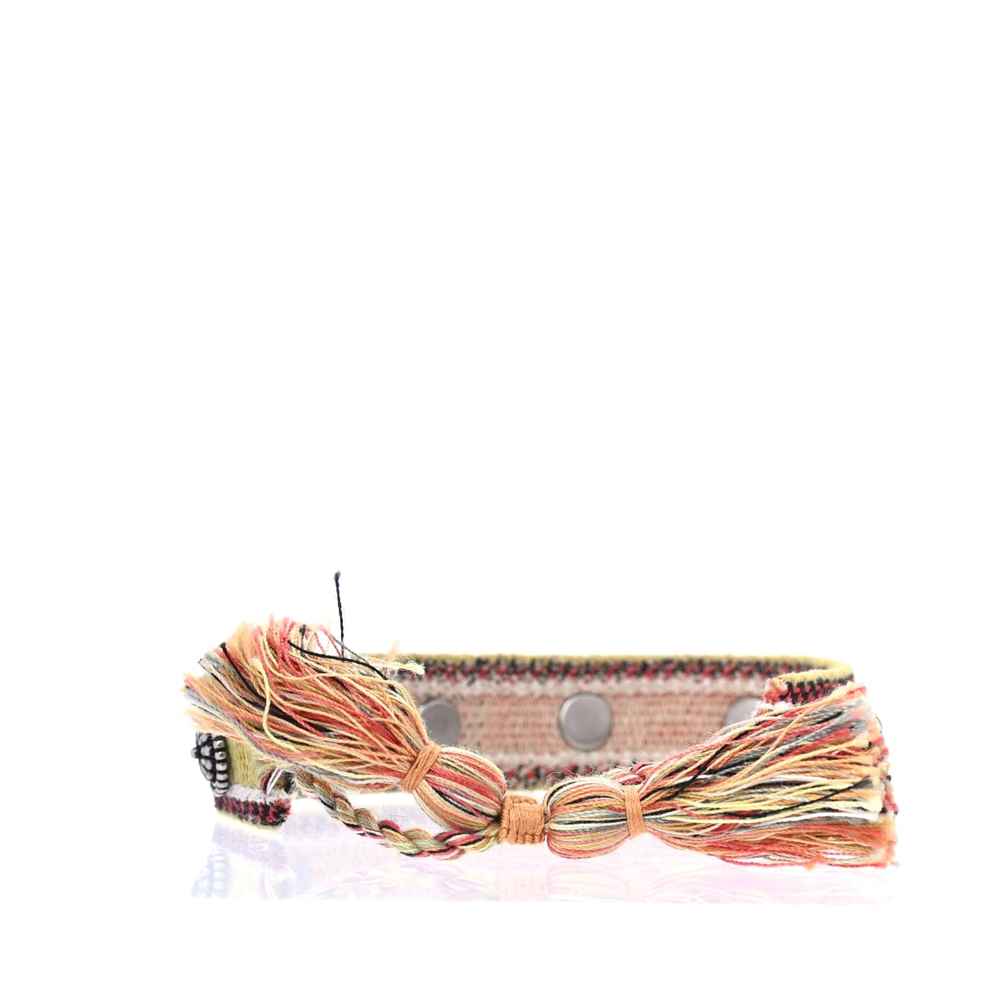 Christian Dior Woven Cotton J'Adior Friendship Studded Bracelet Set Multicolor