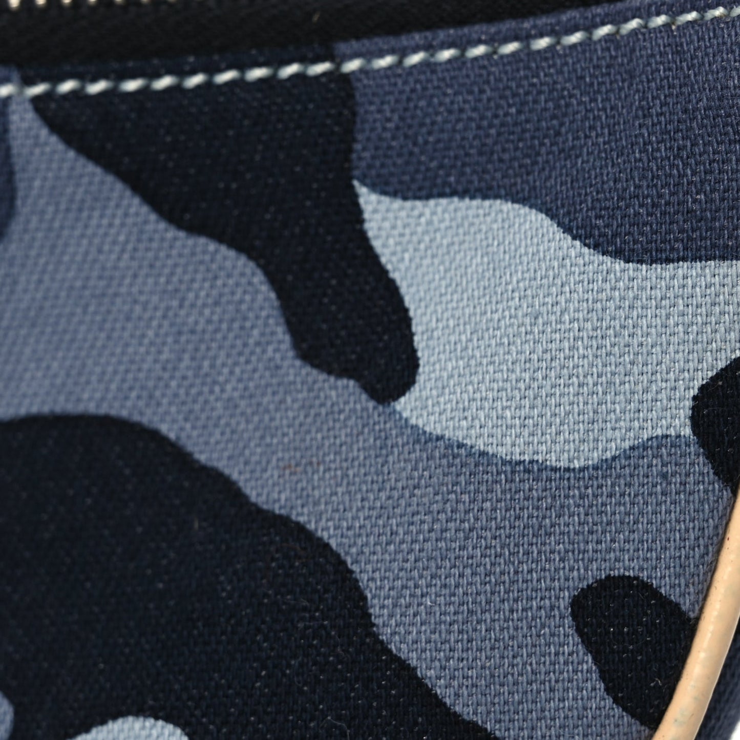 Christian Dior Canvas Camouflage Mini Saddle Pochette Blue