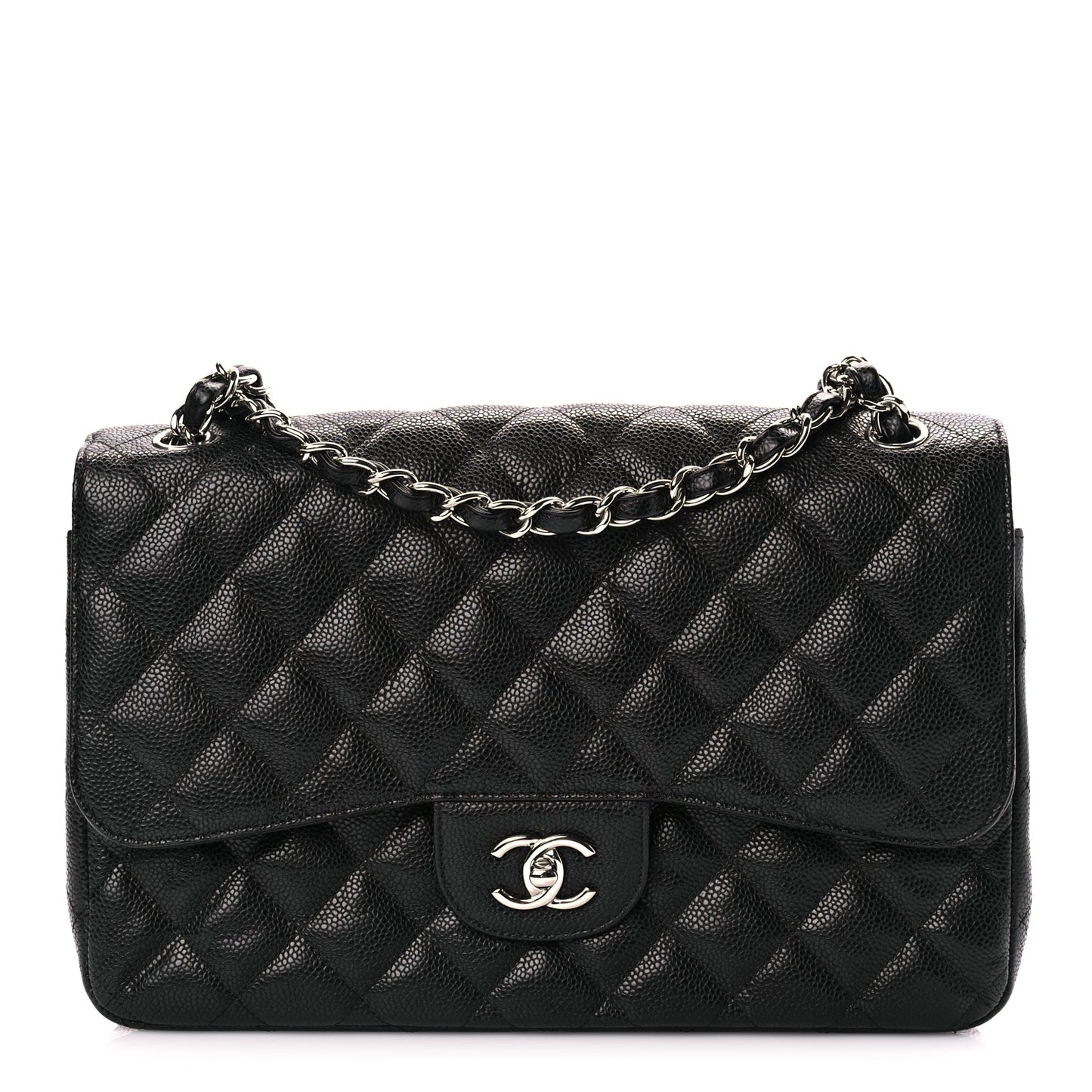 Chanel Caviar Quilted Jumbo Double Flap Black