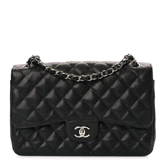 Chanel Caviar Quilted Jumbo Double Flap Black