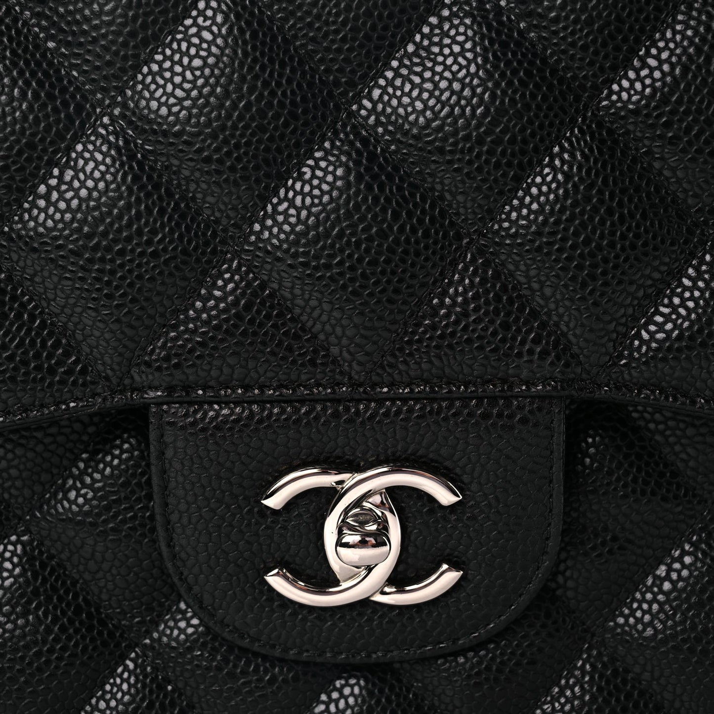 Chanel Caviar Quilted Jumbo Double Flap Black
