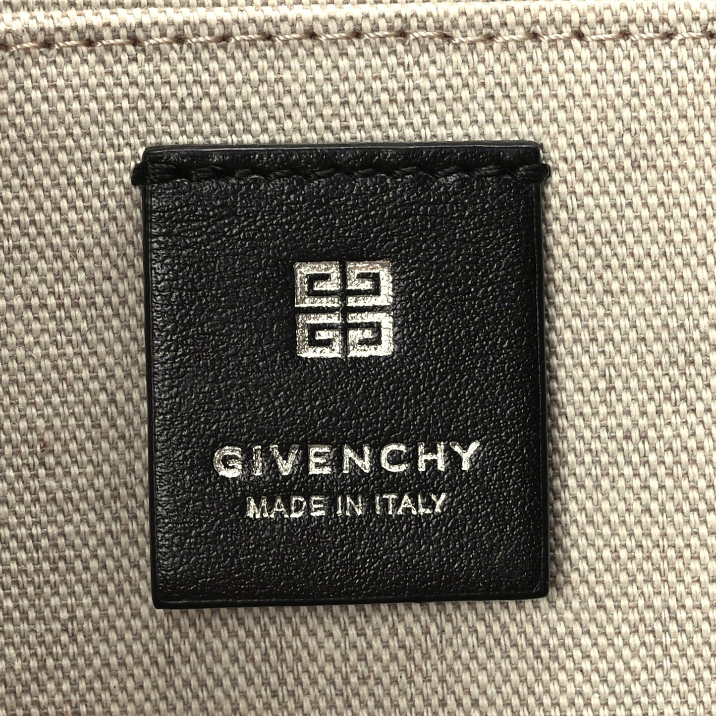 Givenchy Canvas Logo 4G Embossed Medium Tote Beige Black