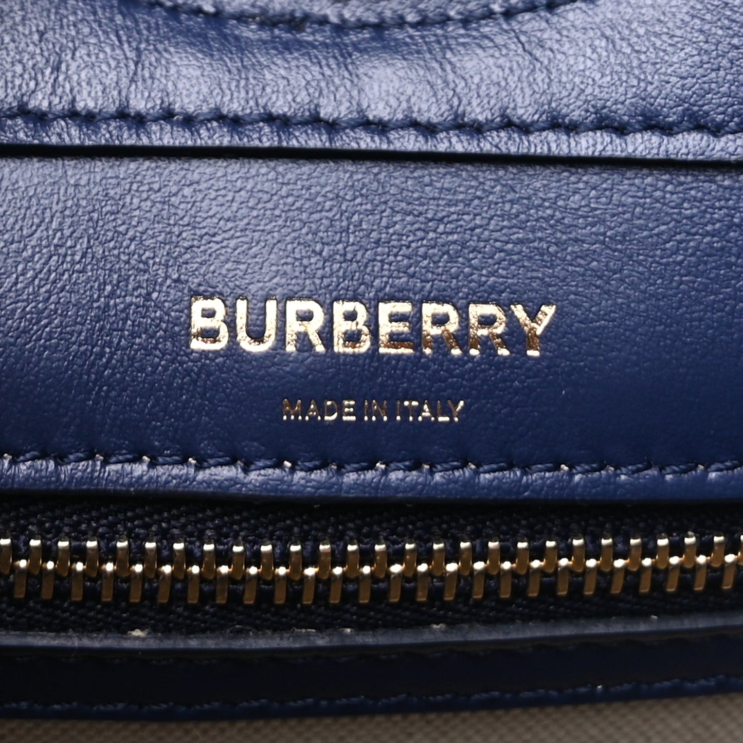 Burberry Calfskin Nylon Tartan Mini Pocket Bag  Blue White Orange