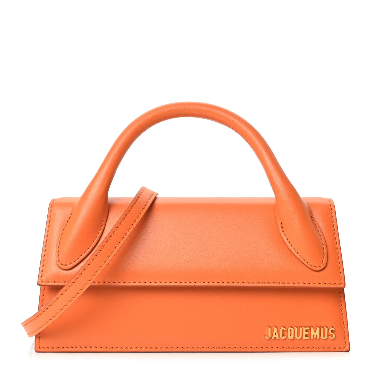 Jacquemus Smooth Calfskin Le Chiquito Long Orange