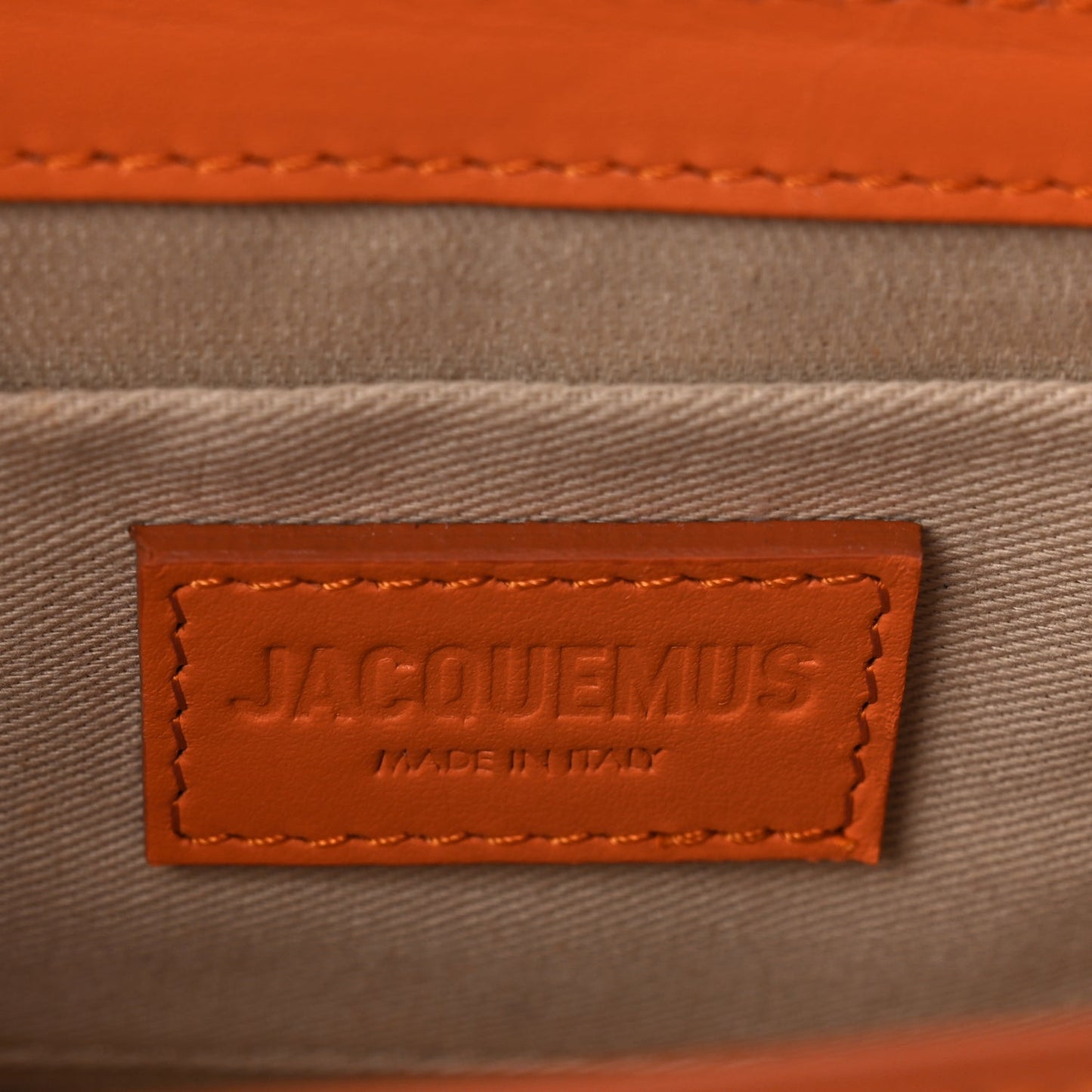 Jacquemus Smooth Calfskin Le Chiquito Long Orange