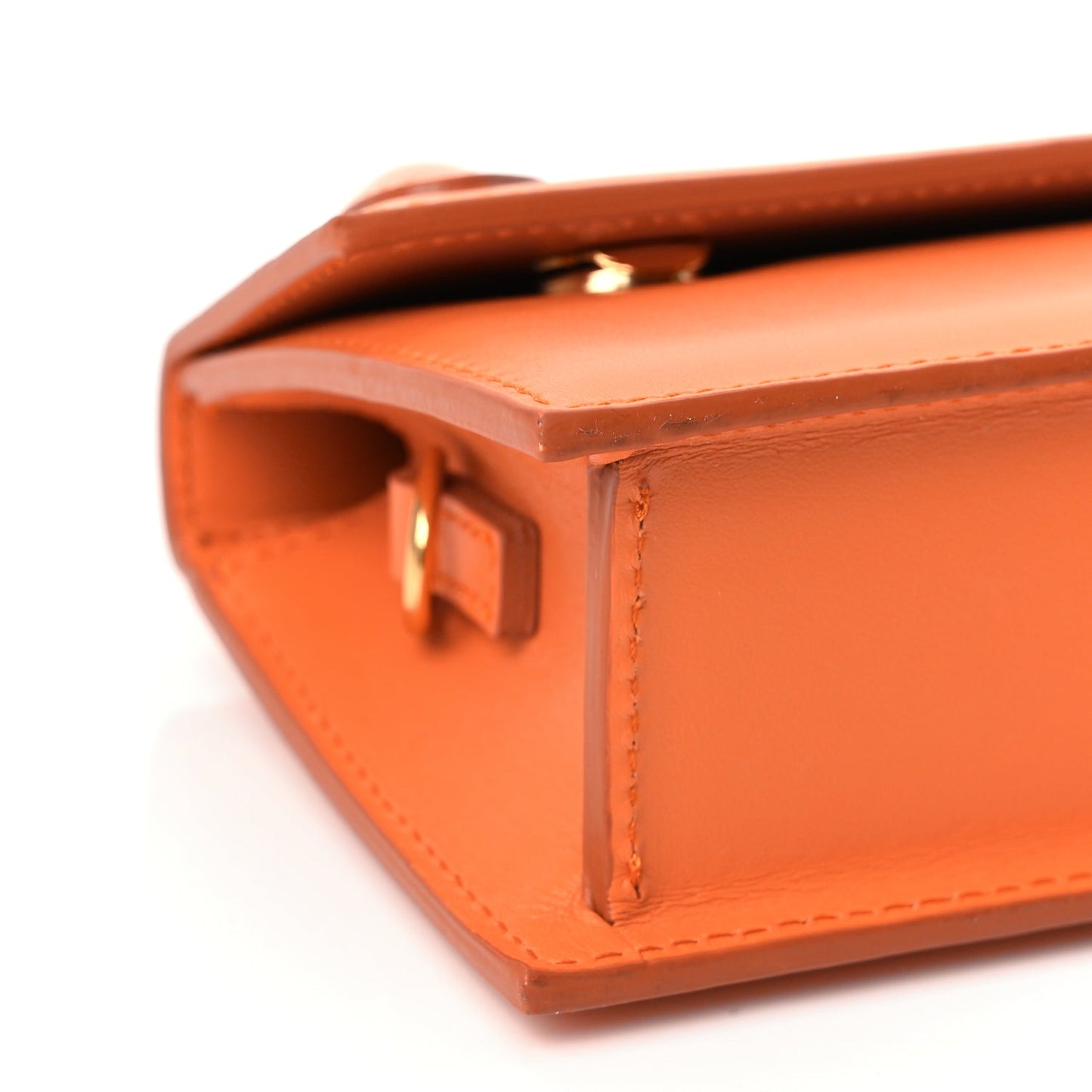 Jacquemus Smooth Calfskin Le Chiquito Long Orange