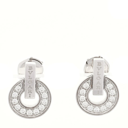 18K White Gold Diamond BVLGARI BVLGARI Openwork Earrings