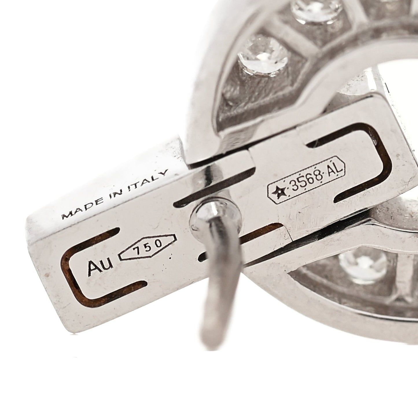 18K White Gold Diamond BVLGARI BVLGARI Openwork Earrings
