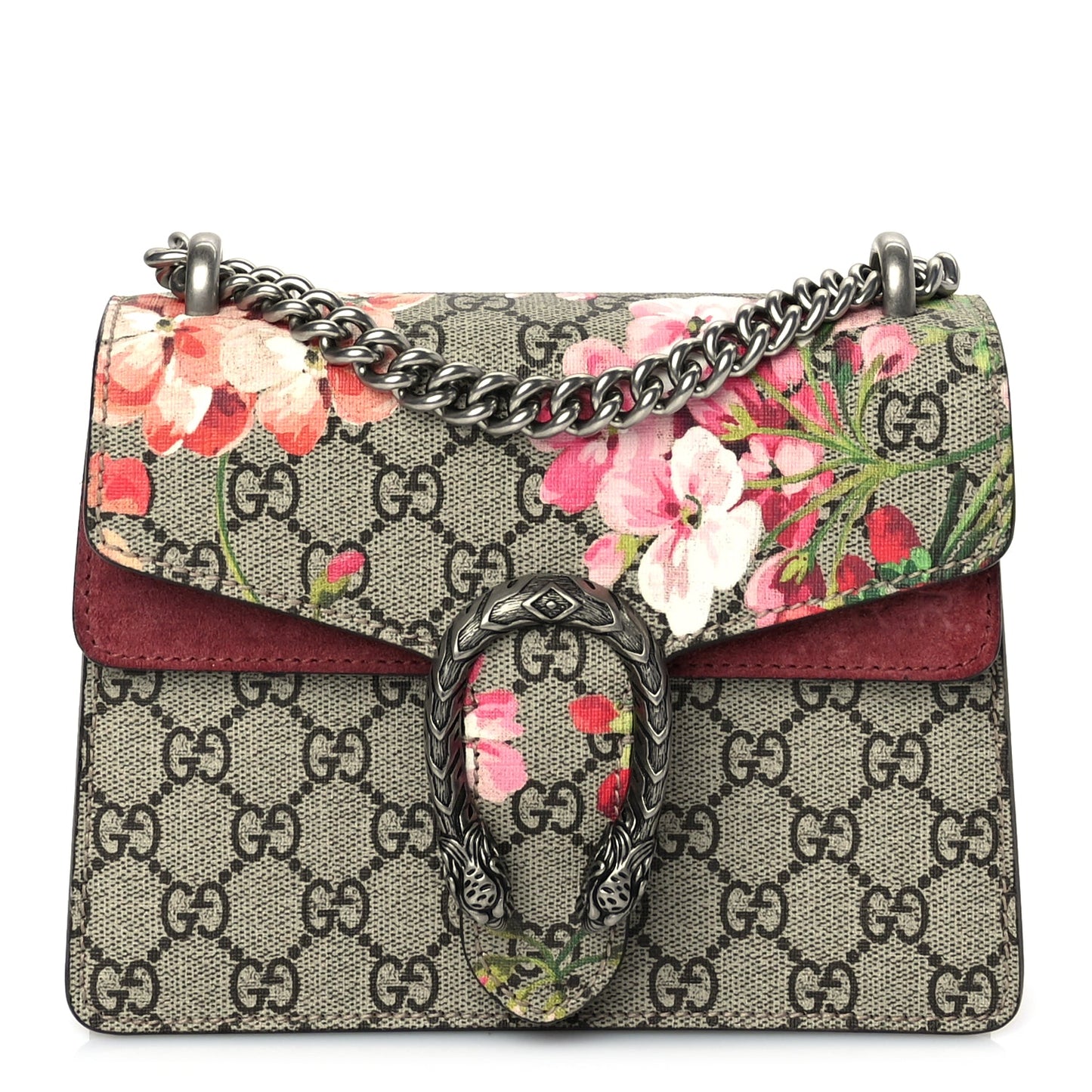 Gucci GG Supreme Monogram Blooms Mini Dionysus Shoulder Bag  Beige Multicolour Dry Rose