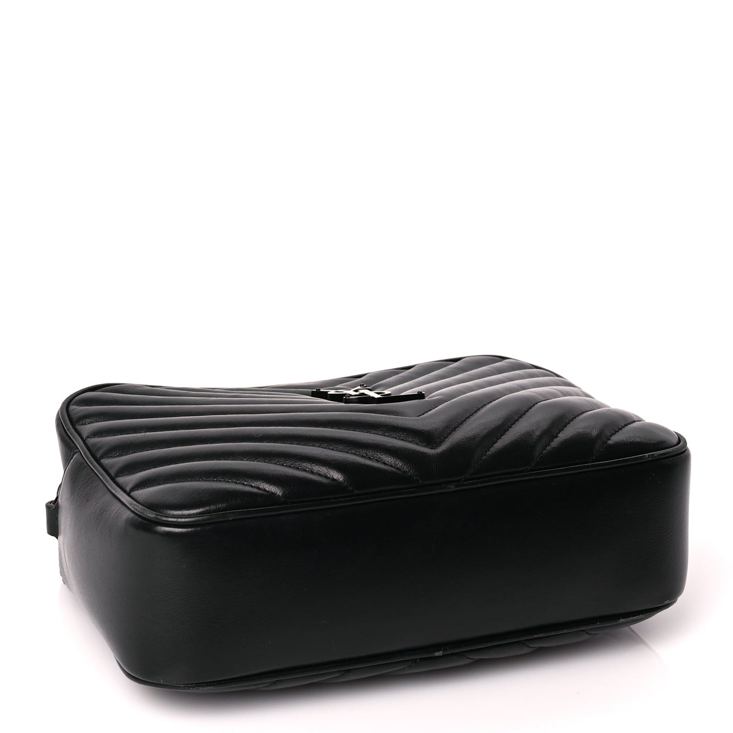 Saint Laurent Calfskin Matelasse Monogram Monochrome Lou Camera Bag Black
