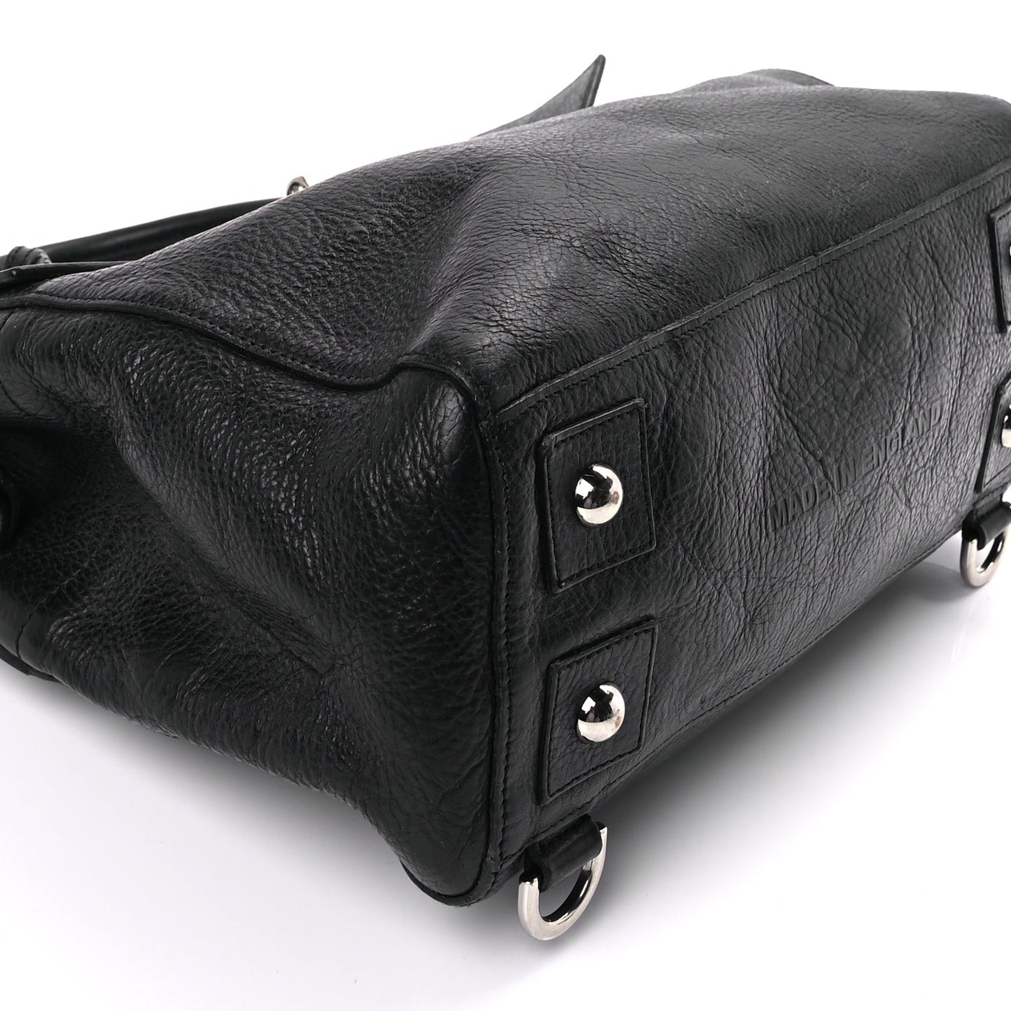 Mulberry Natural Leather Cara Delevingne Convertible Satchel  Black