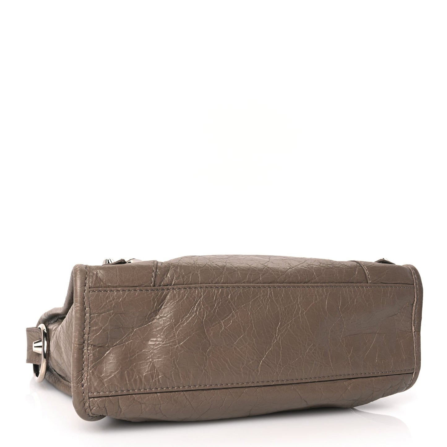 Balenciaga Agneau Classic Silver Hardware Mini City Dark Mink Grey
