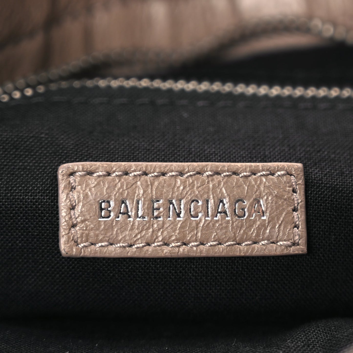 Balenciaga Agneau Classic Silver Hardware Mini City Dark Mink Grey
