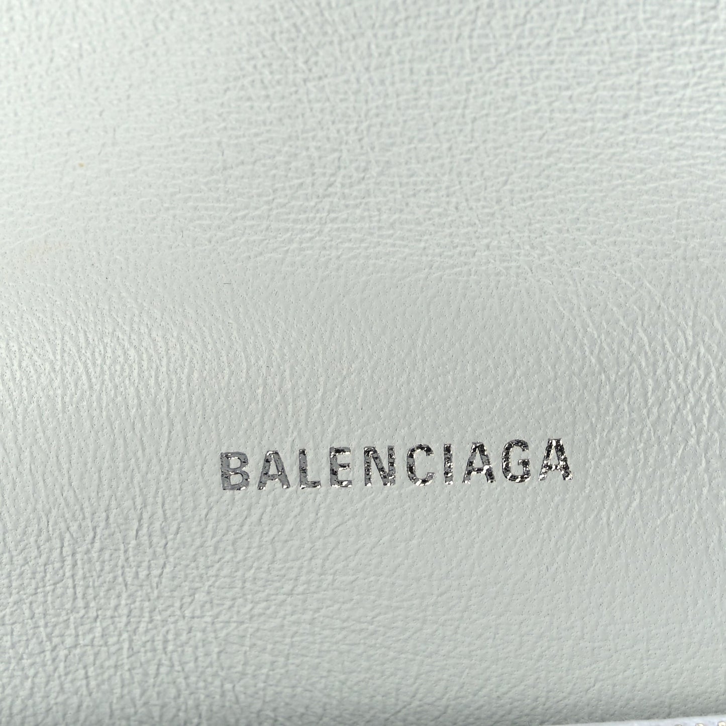 Balenciaga Crushed Calfskin Quilted Medium Crush Chain Bag Optic White